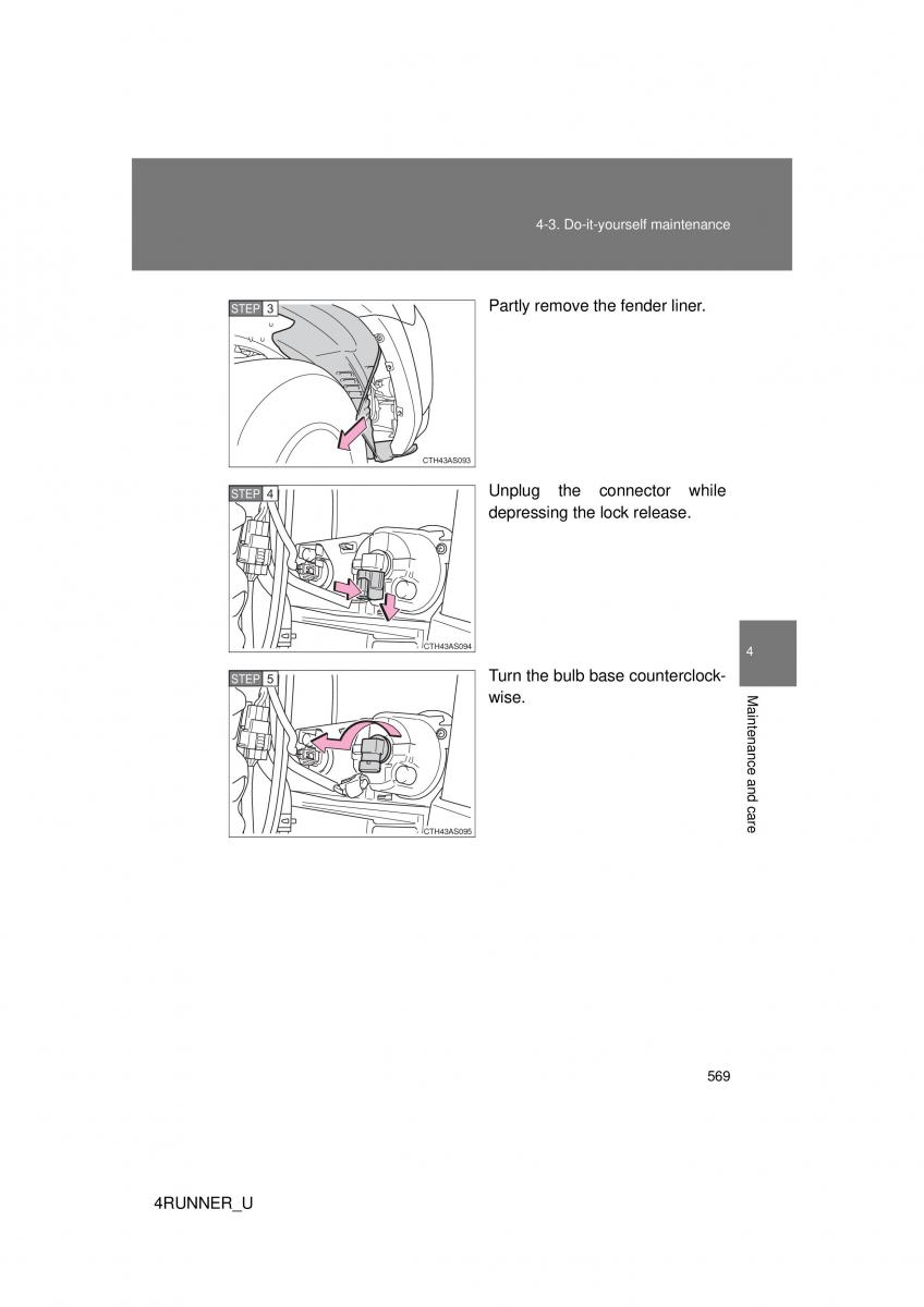 Toyota 4Runner 5 V N280 owners manual / page 535