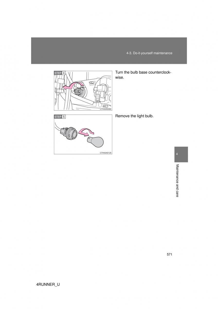 Toyota 4Runner 5 V N280 owners manual / page 537