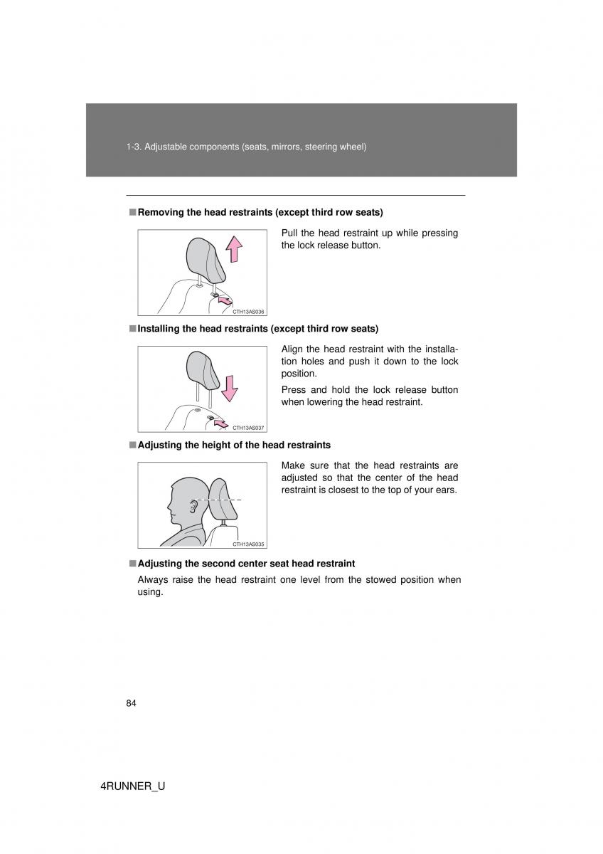 Toyota 4Runner 5 V N280 owners manual / page 54