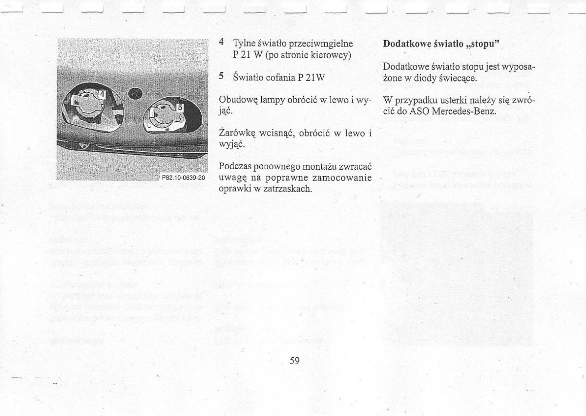 Mercedes Benz CLK W208 instrukcja obslugi / page 63