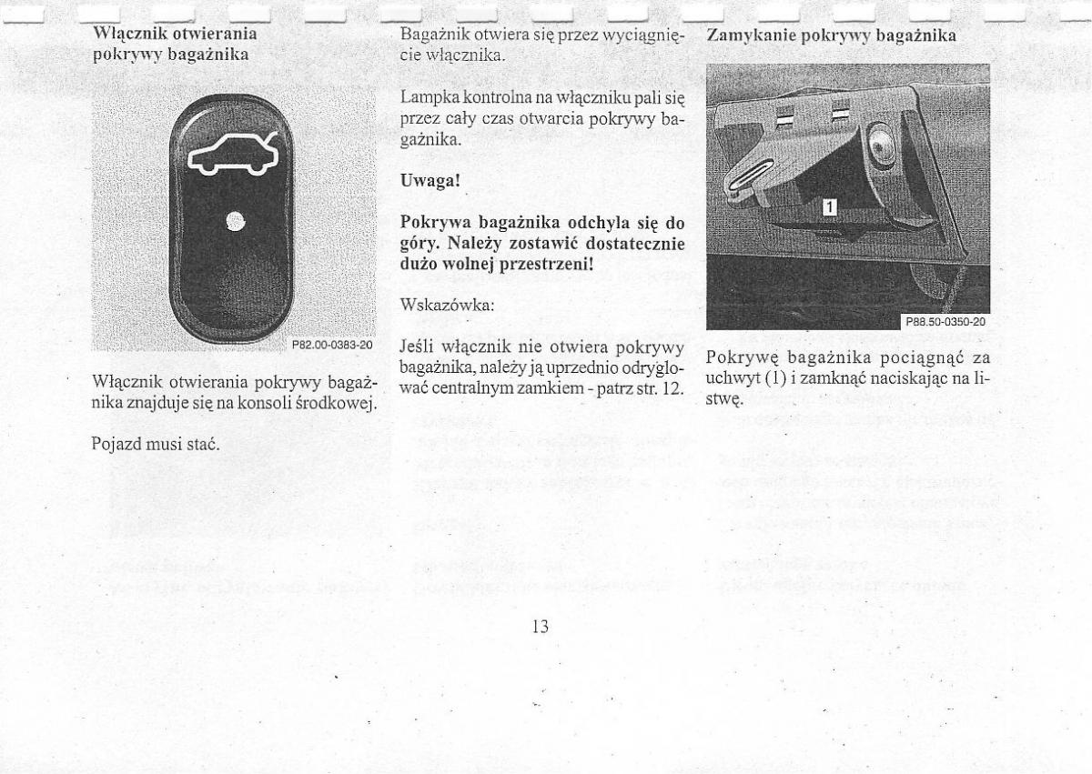 Mercedes Benz CLK W208 instrukcja obslugi / page 15