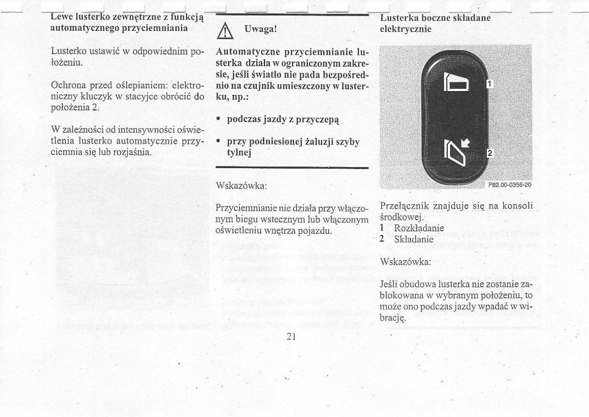 Mercedes Benz CLK W208 instrukcja obslugi / page 23