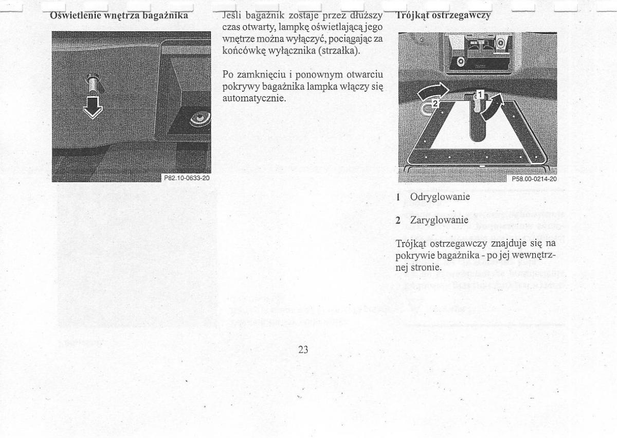 Mercedes Benz CLK W208 instrukcja obslugi / page 25