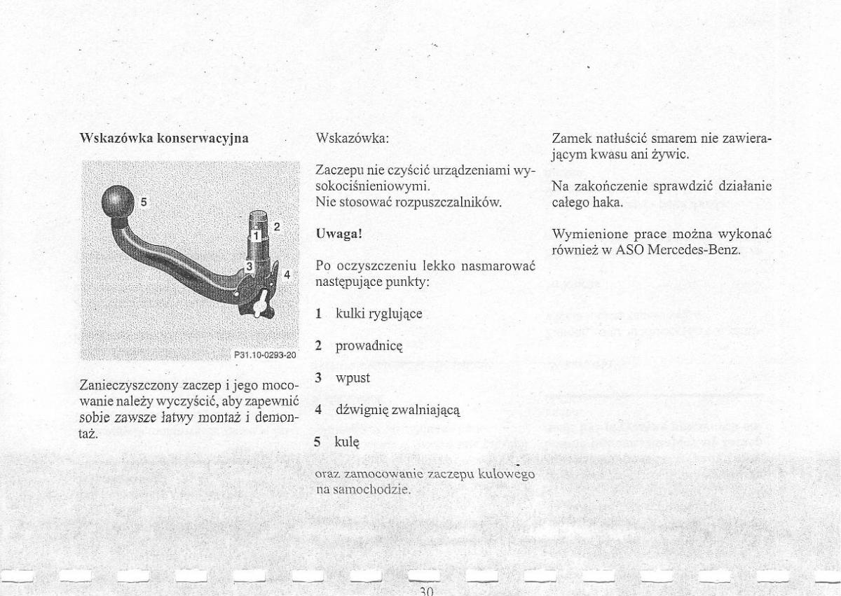 Mercedes Benz CLK W208 instrukcja obslugi / page 32