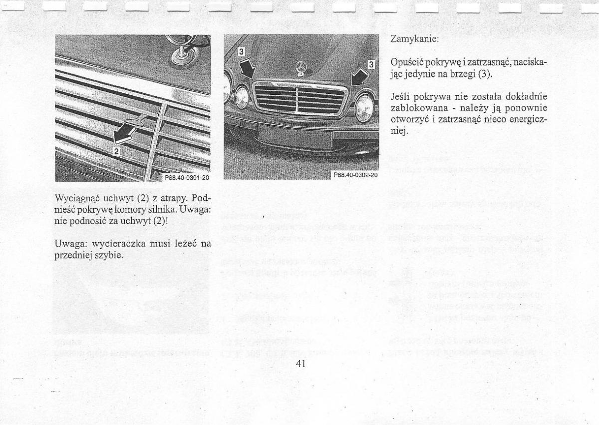 Mercedes Benz CLK W208 instrukcja obslugi / page 43