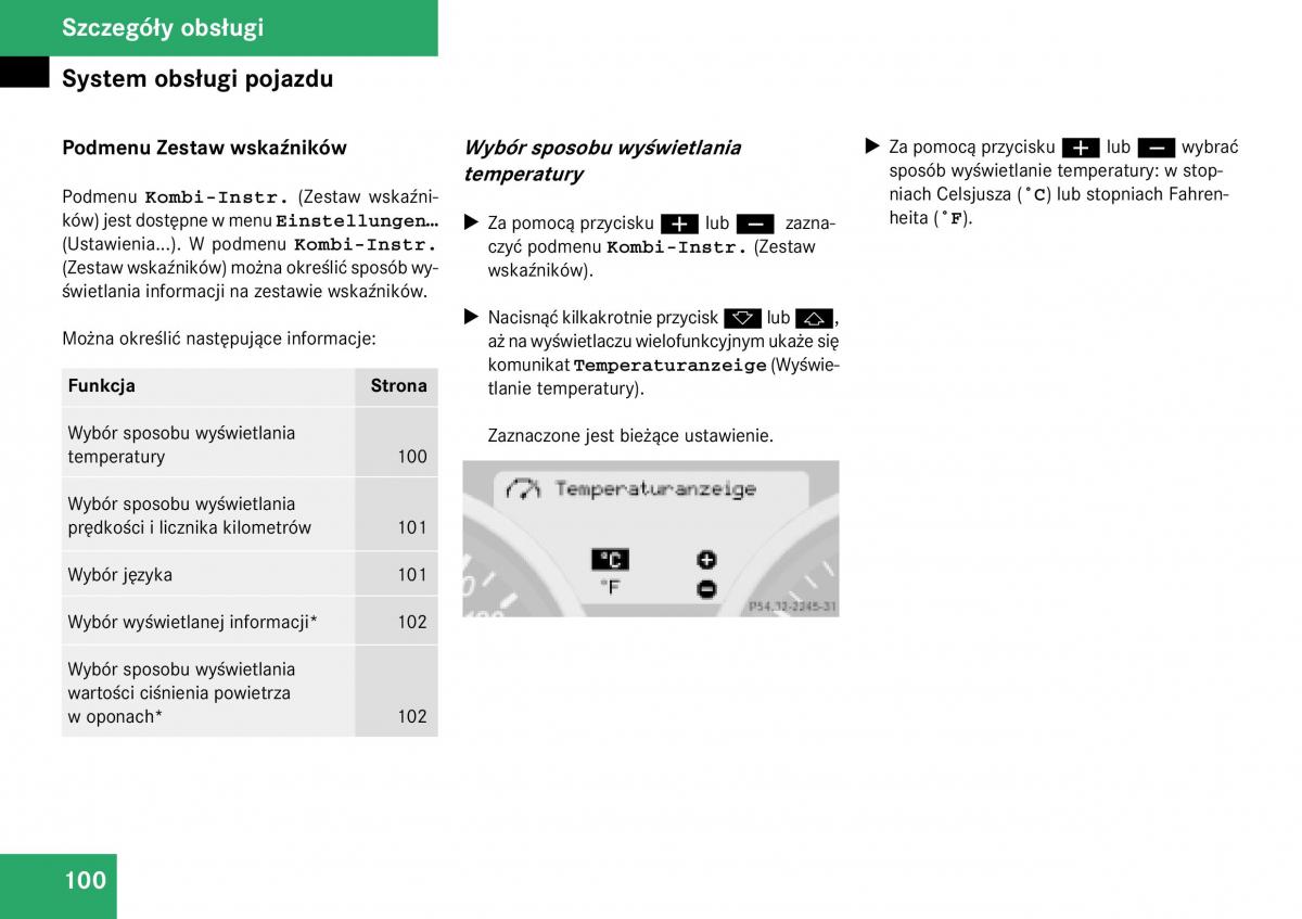 Mercedes Benz SLK R171 instrukcja obslugi / page 101