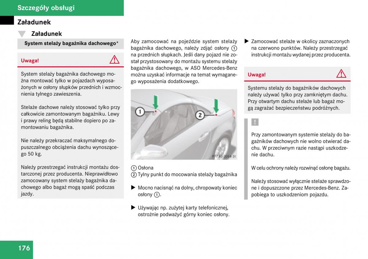 Mercedes Benz SLK R171 instrukcja obslugi / page 177