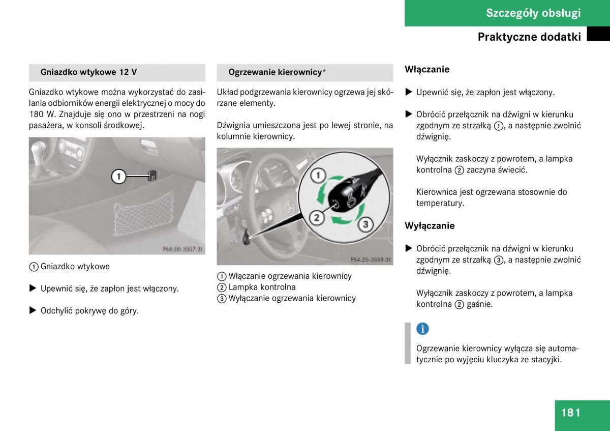 Mercedes Benz SLK R171 instrukcja obslugi / page 182