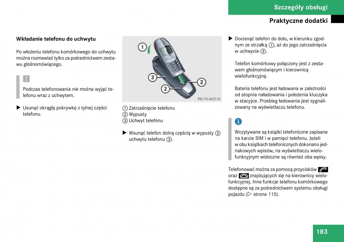 Mercedes Benz SLK R171 instrukcja obslugi / page 184