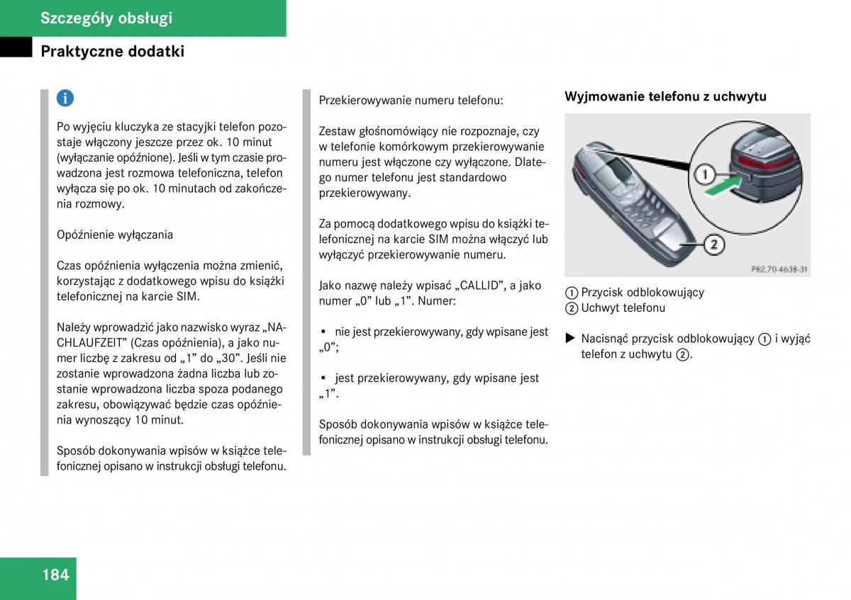 Mercedes Benz SLK R171 instrukcja obslugi / page 185