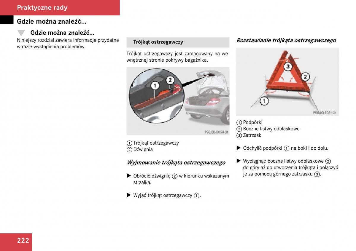 Mercedes Benz SLK R171 instrukcja obslugi / page 223