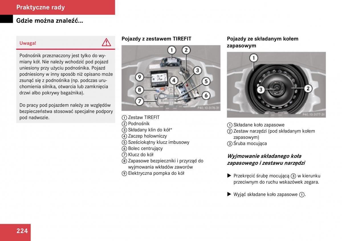 Mercedes Benz SLK R171 instrukcja obslugi / page 225