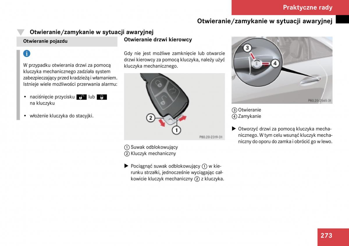 Mercedes Benz SLK R171 instrukcja obslugi / page 274