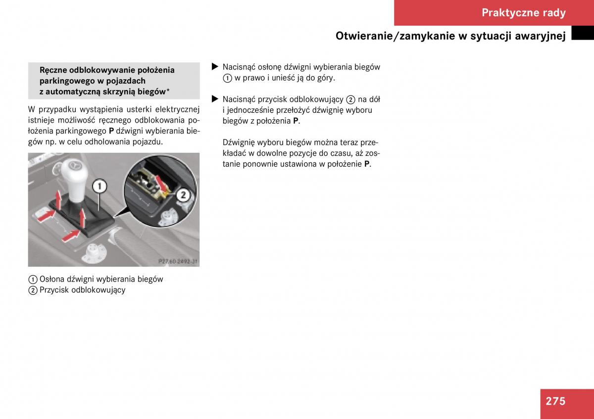 Mercedes Benz SLK R171 instrukcja obslugi / page 276