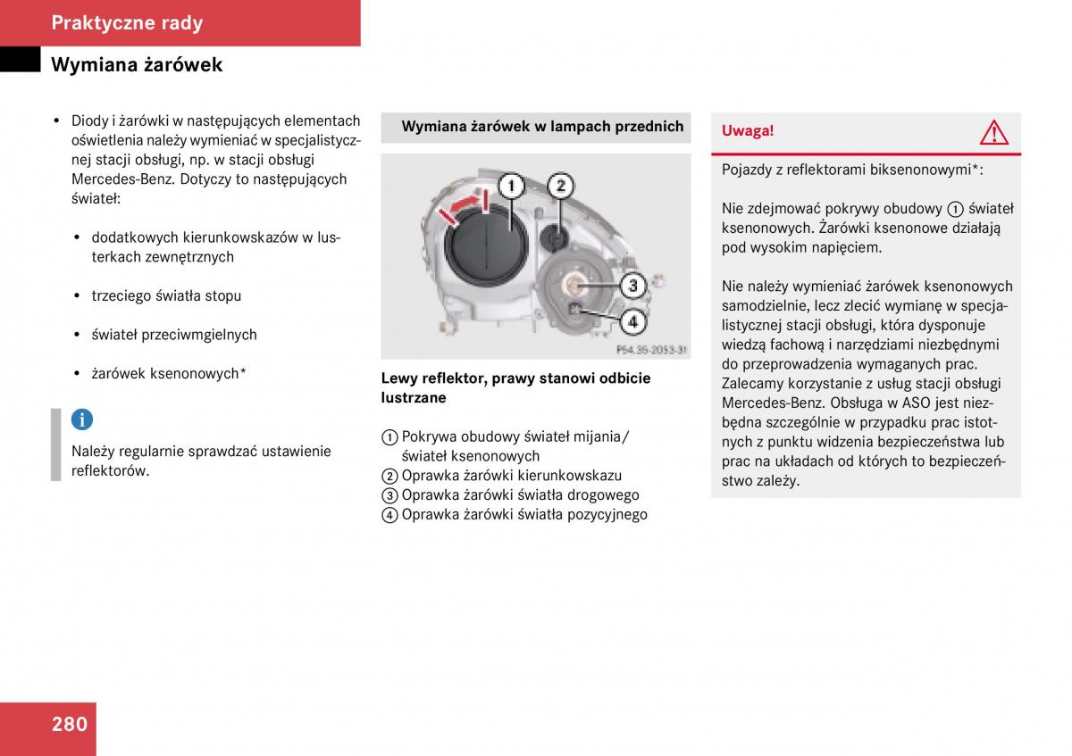 Mercedes Benz SLK R171 instrukcja obslugi / page 281