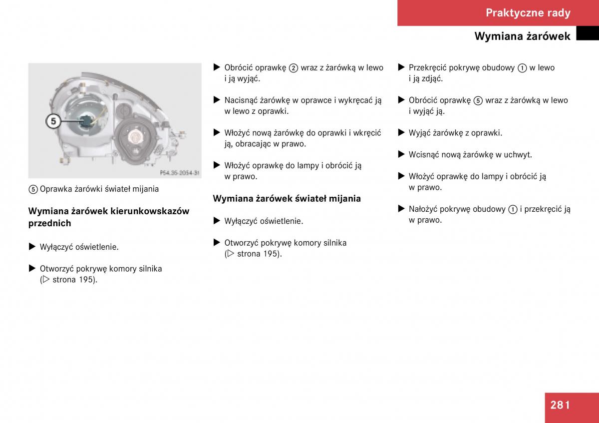 Mercedes Benz SLK R171 instrukcja obslugi / page 282