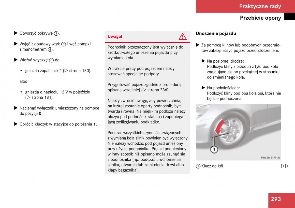 Mercedes Benz SLK R171 instrukcja obslugi / page 294