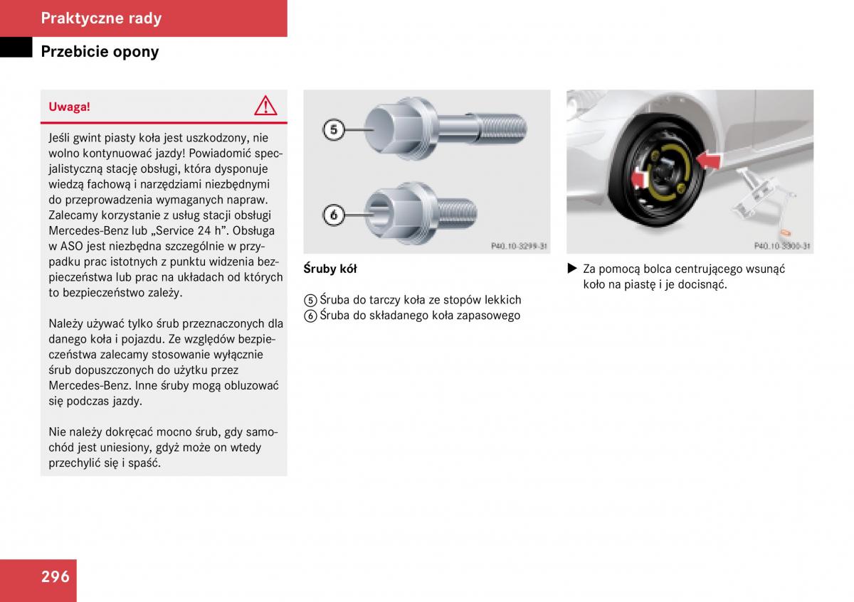 Mercedes Benz SLK R171 instrukcja obslugi / page 297