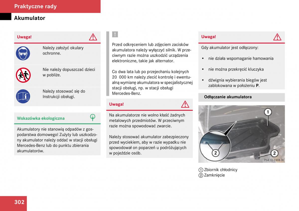 Mercedes Benz SLK R171 instrukcja obslugi / page 303