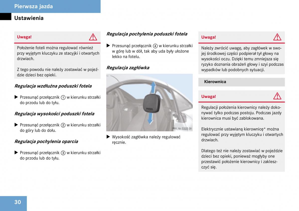 Mercedes Benz SLK R171 instrukcja obslugi / page 31