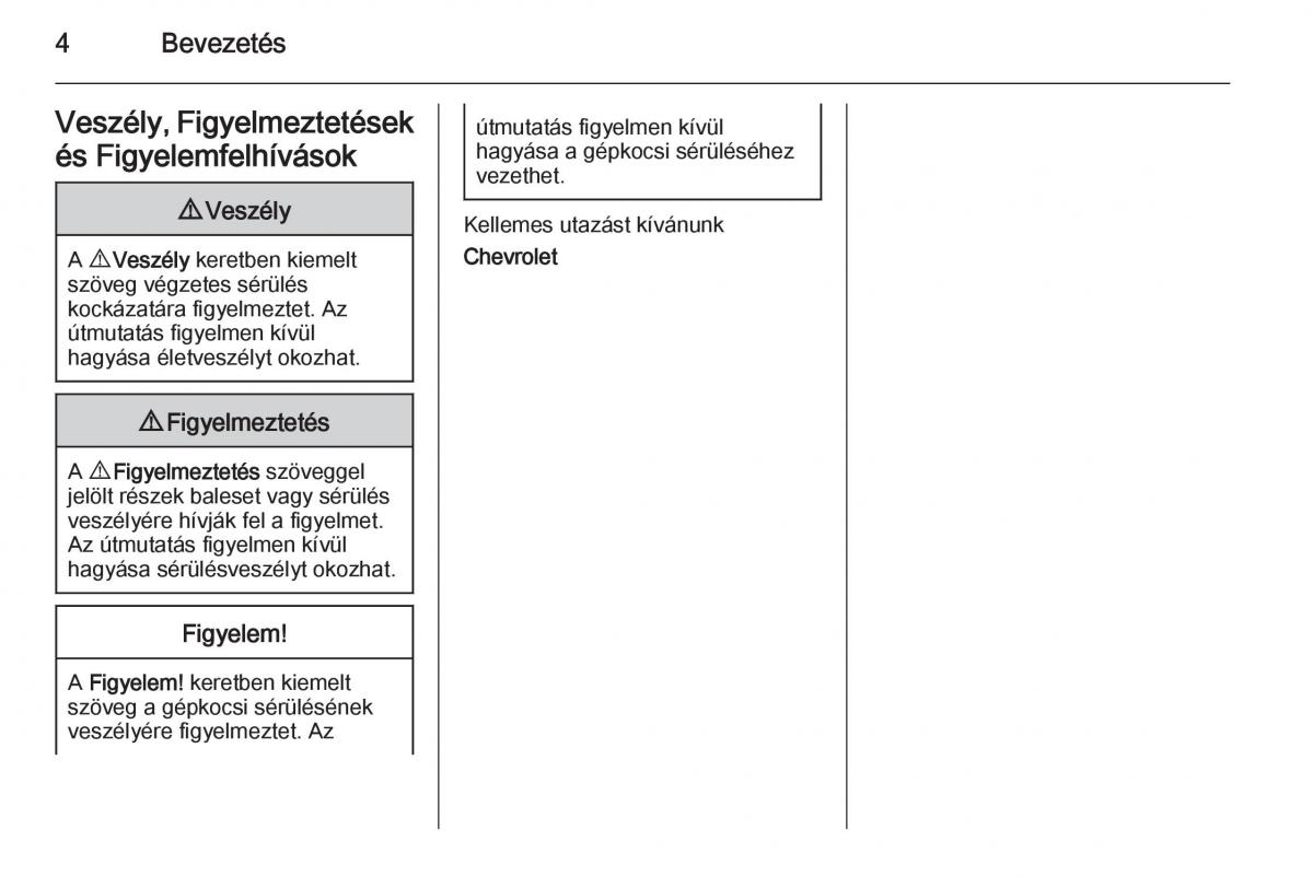 Chevrolet Spark M300 Kezelesi utmutato / page 6