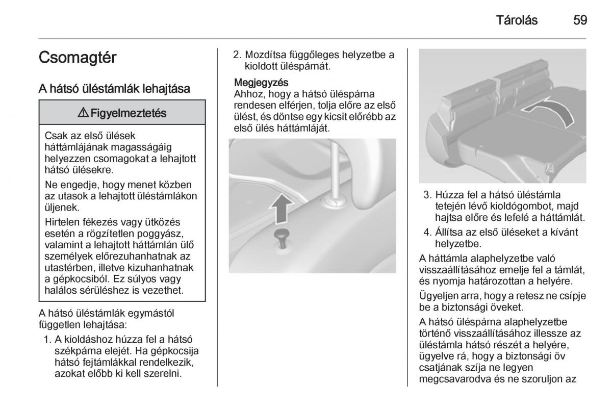 Chevrolet Spark M300 Kezelesi utmutato / page 61