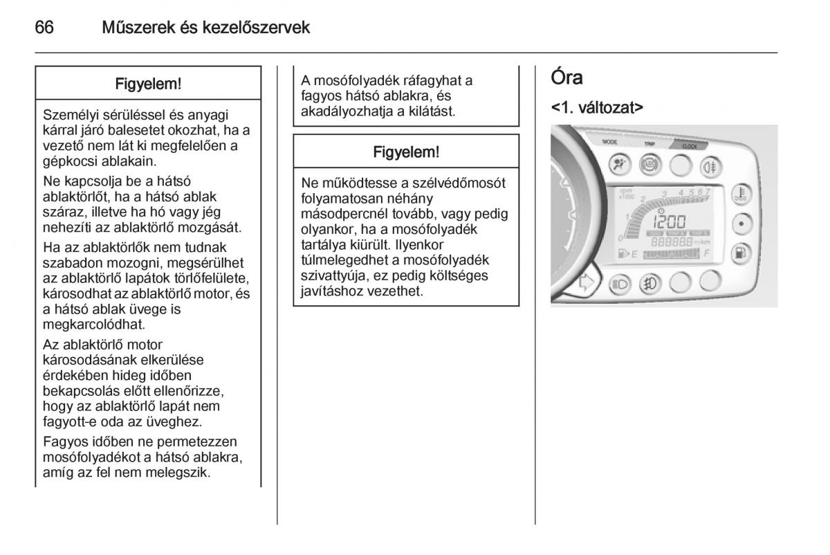 Chevrolet Spark M300 Kezelesi utmutato / page 68