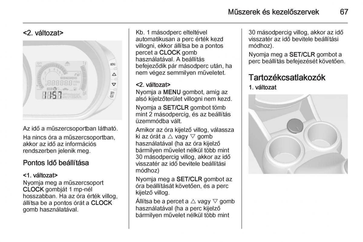 Chevrolet Spark M300 Kezelesi utmutato / page 69