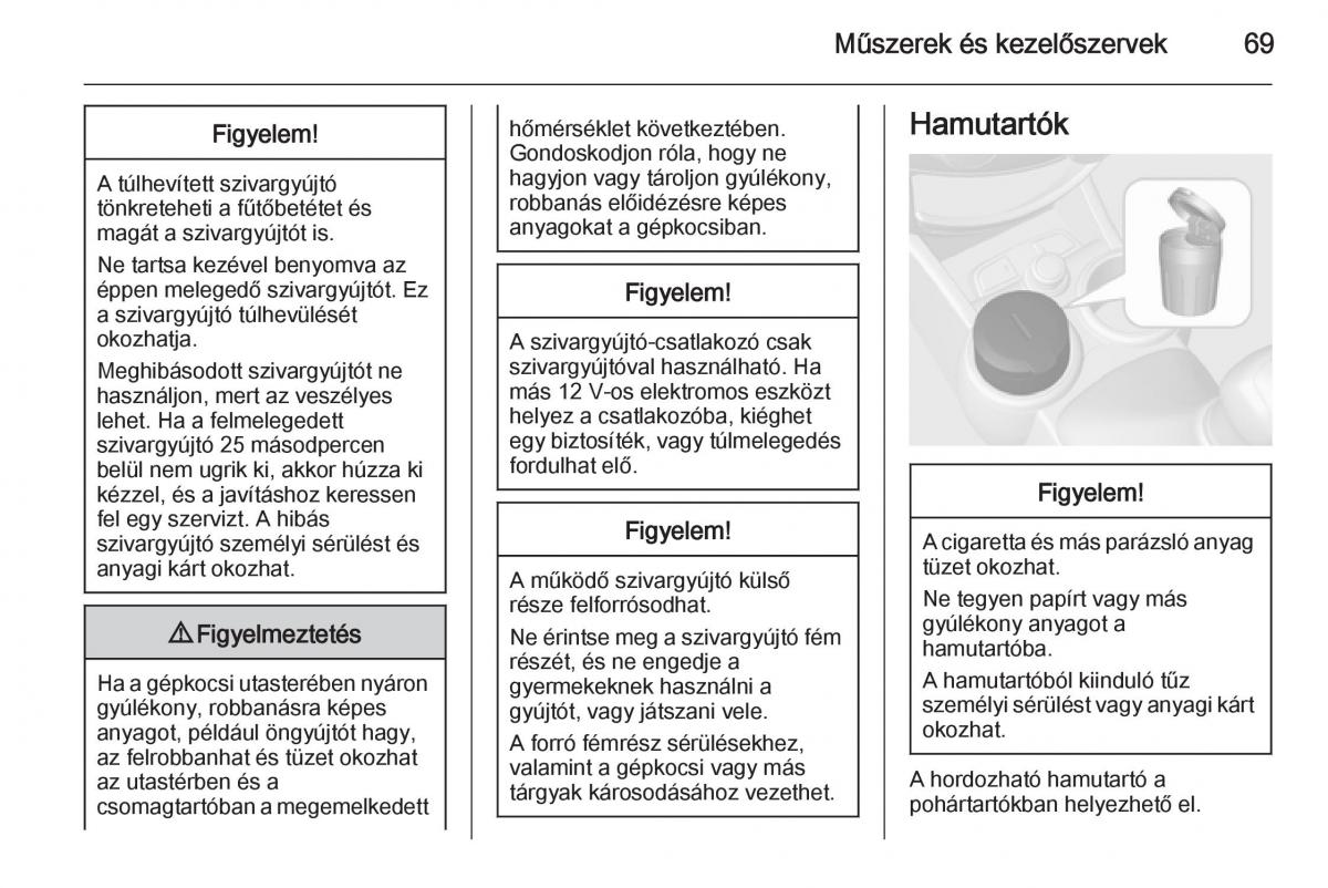 Chevrolet Spark M300 Kezelesi utmutato / page 71