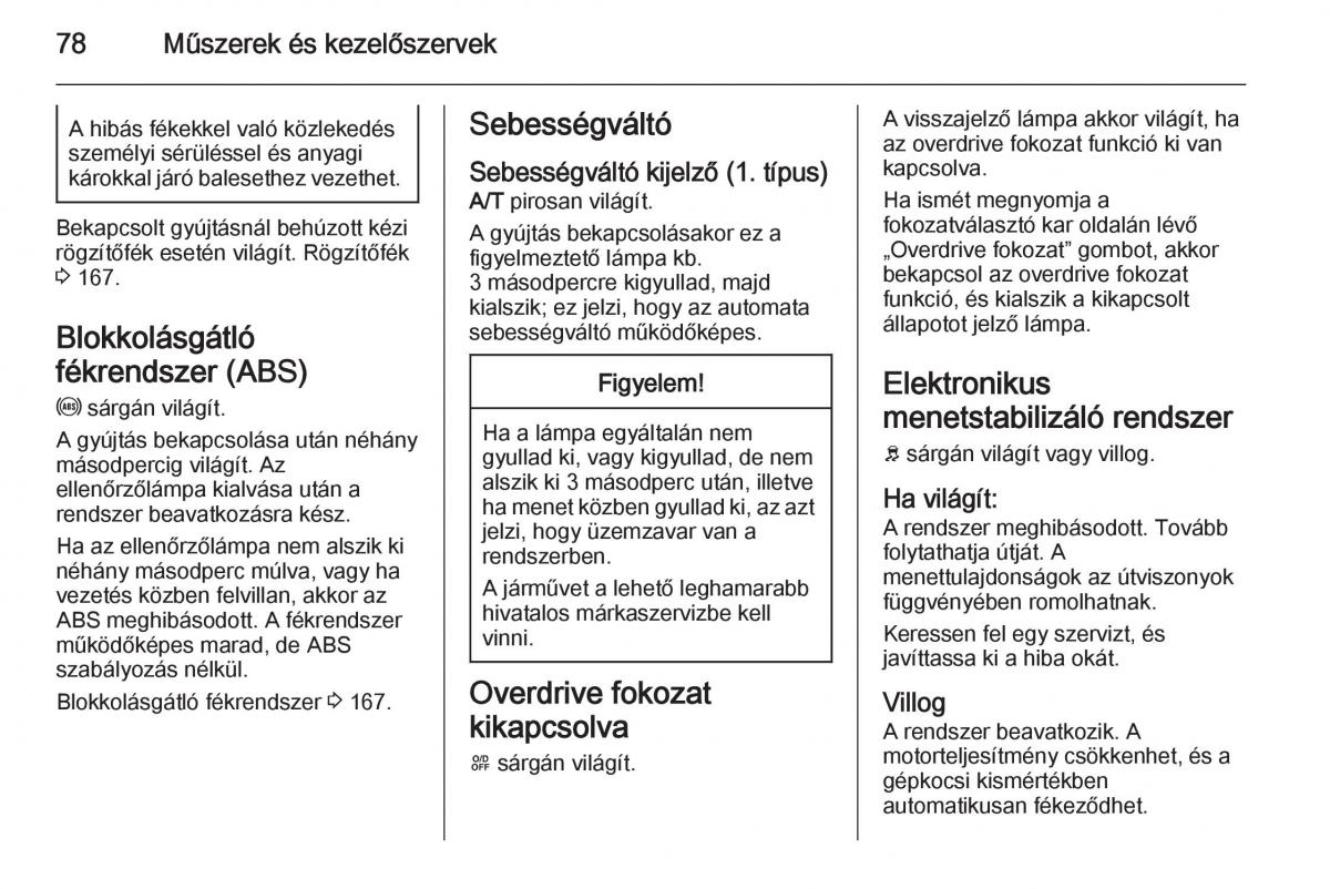 Chevrolet Spark M300 Kezelesi utmutato / page 80