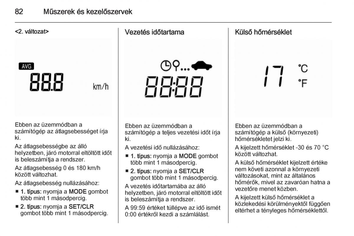 Chevrolet Spark M300 Kezelesi utmutato / page 84