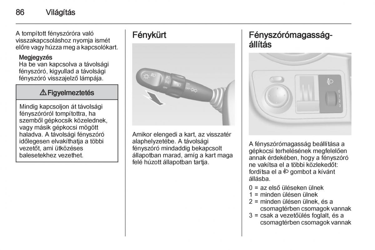 Chevrolet Spark M300 Kezelesi utmutato / page 88