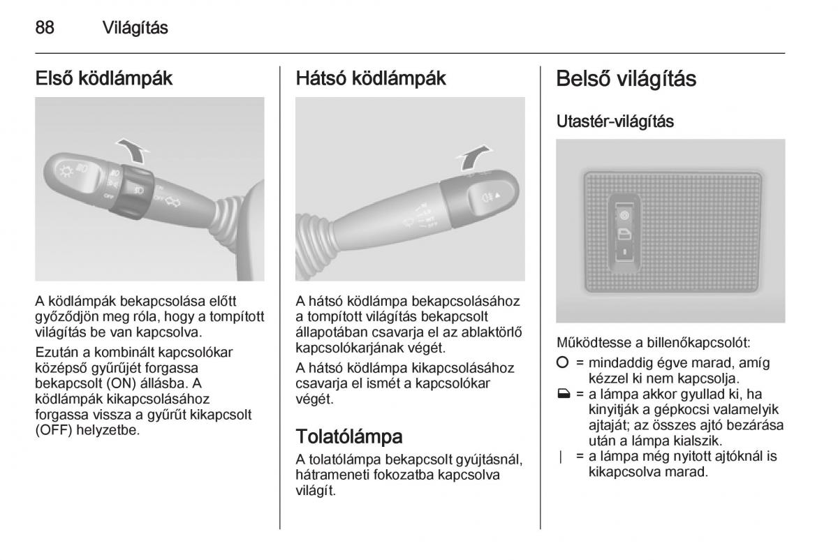 Chevrolet Spark M300 Kezelesi utmutato / page 90