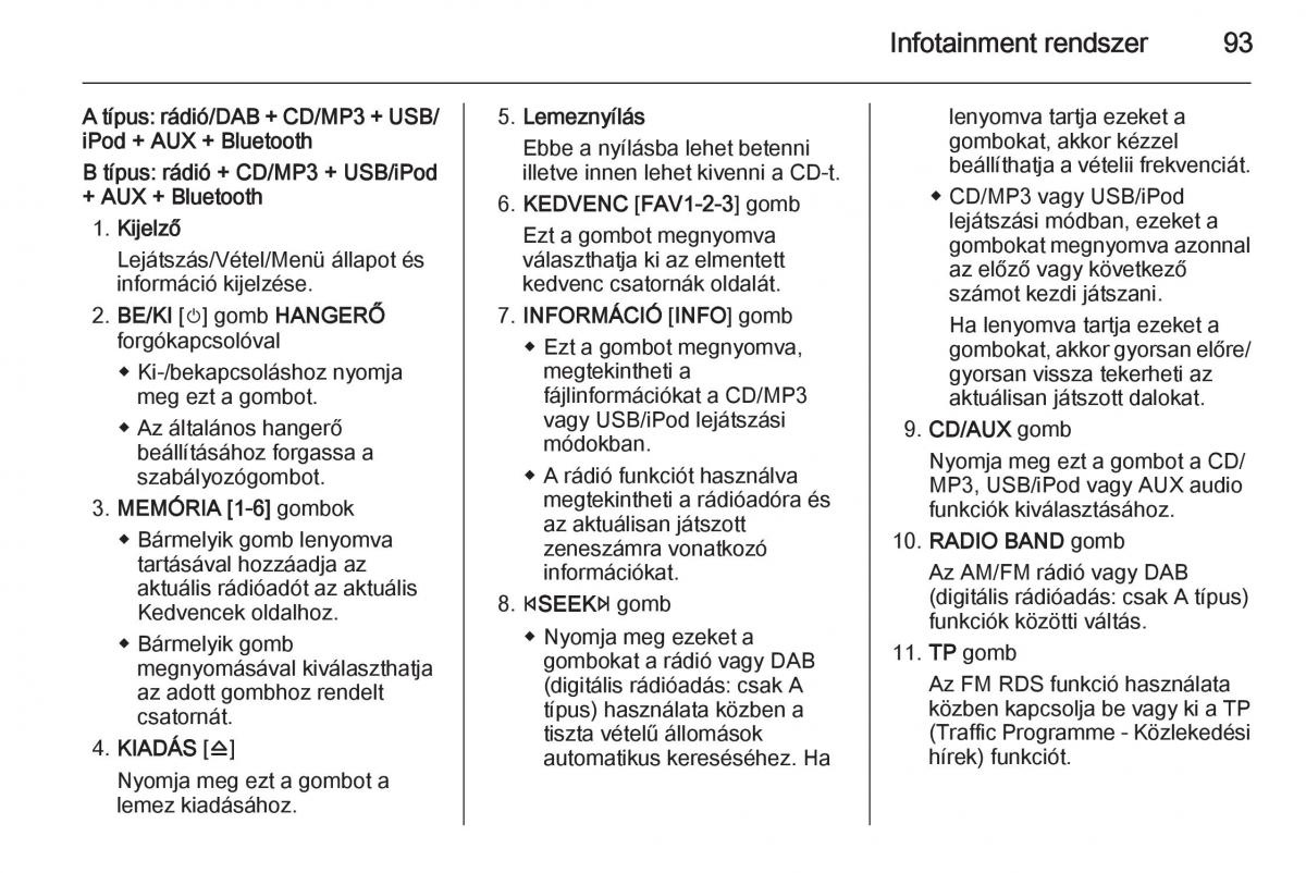 Chevrolet Spark M300 Kezelesi utmutato / page 95