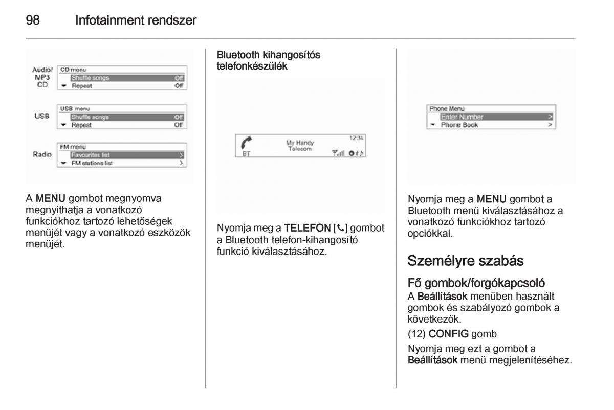 Chevrolet Spark M300 Kezelesi utmutato / page 100