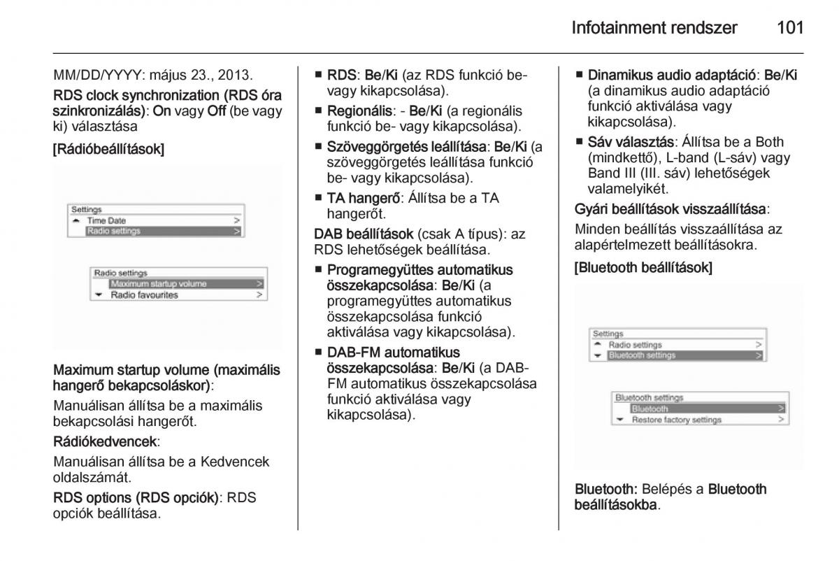 Chevrolet Spark M300 Kezelesi utmutato / page 103