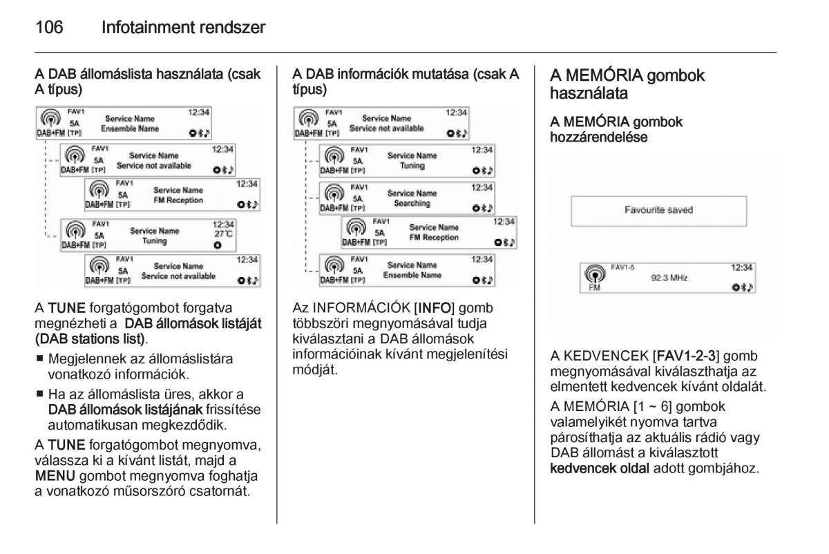 Chevrolet Spark M300 Kezelesi utmutato / page 108