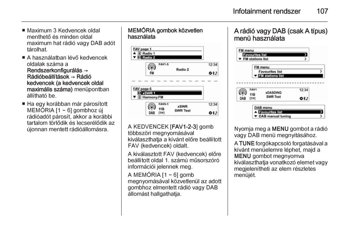 Chevrolet Spark M300 Kezelesi utmutato / page 109