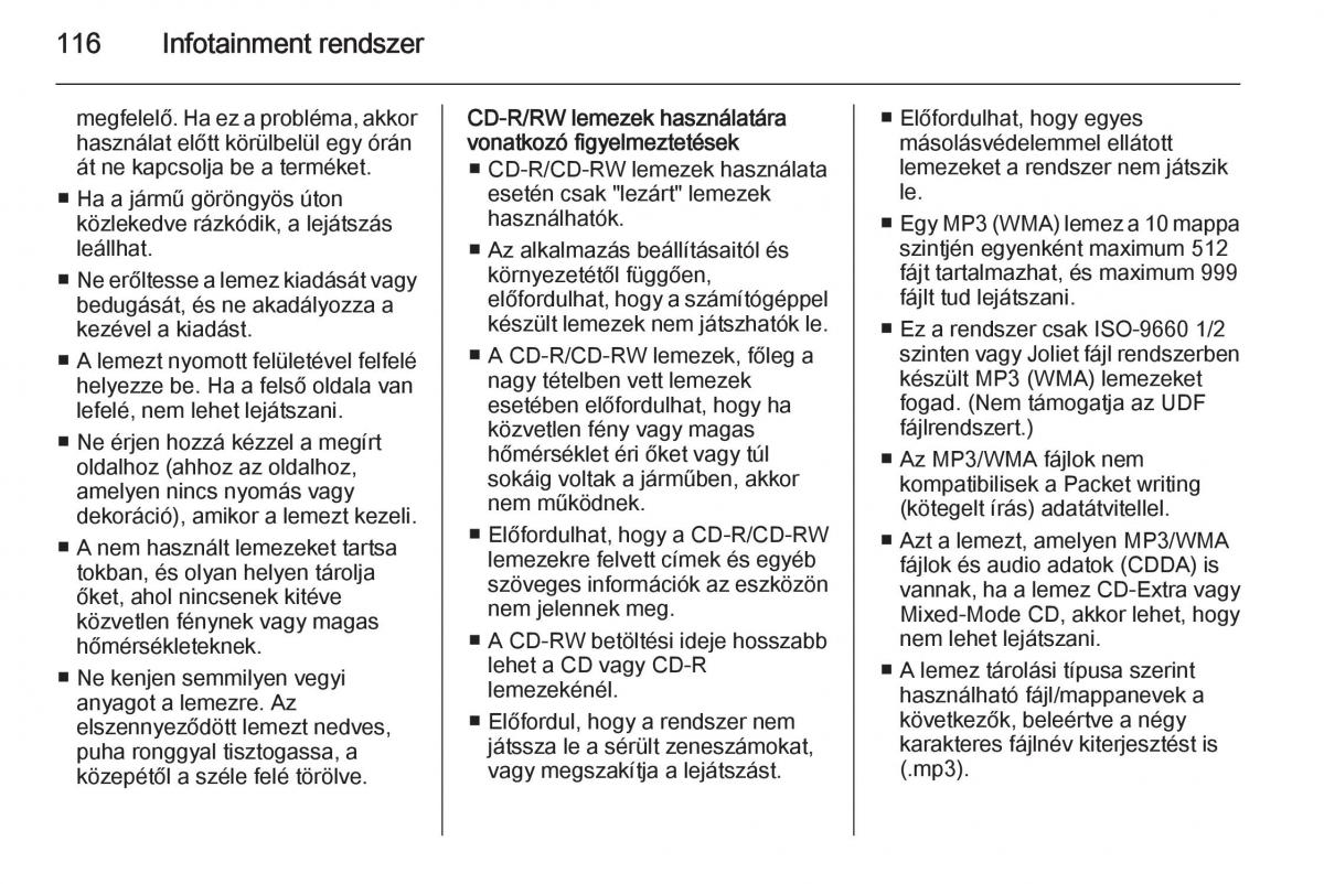 Chevrolet Spark M300 Kezelesi utmutato / page 118