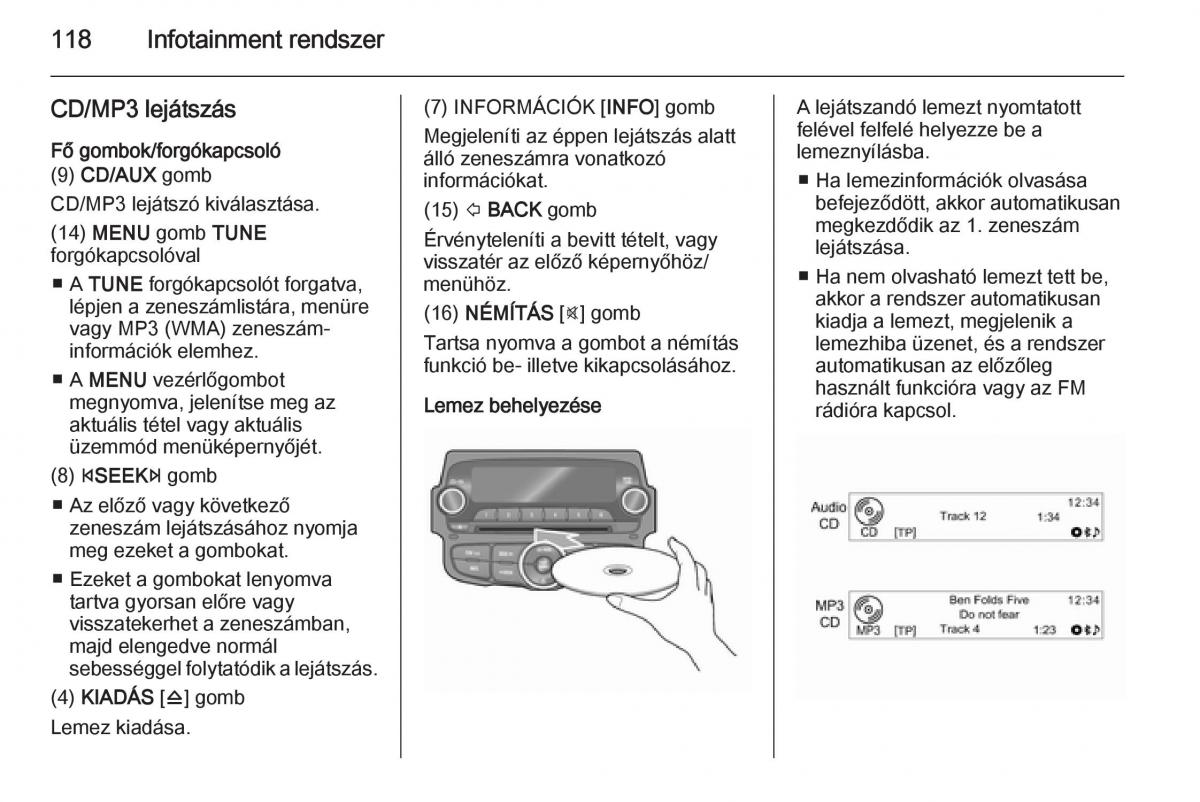 Chevrolet Spark M300 Kezelesi utmutato / page 120