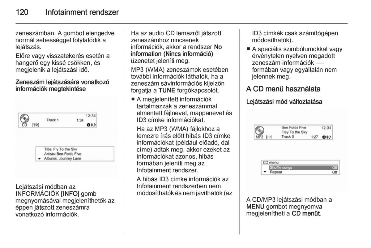 Chevrolet Spark M300 Kezelesi utmutato / page 122