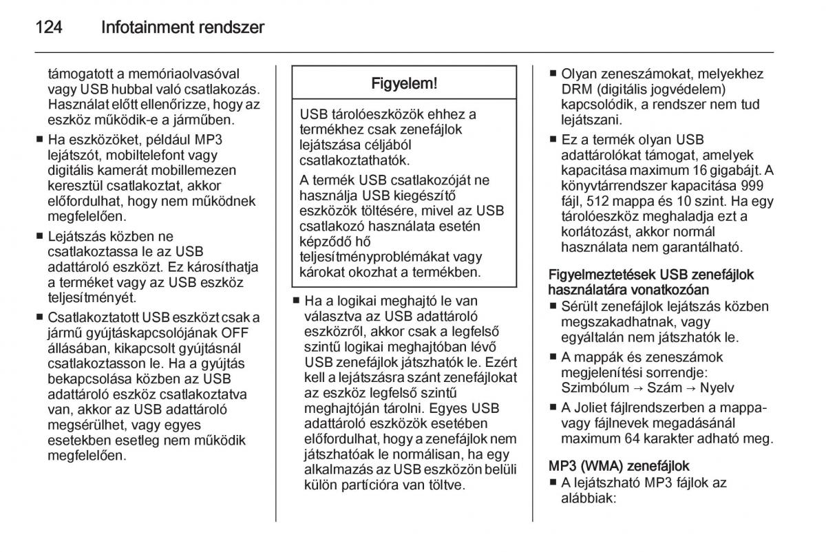 Chevrolet Spark M300 Kezelesi utmutato / page 126