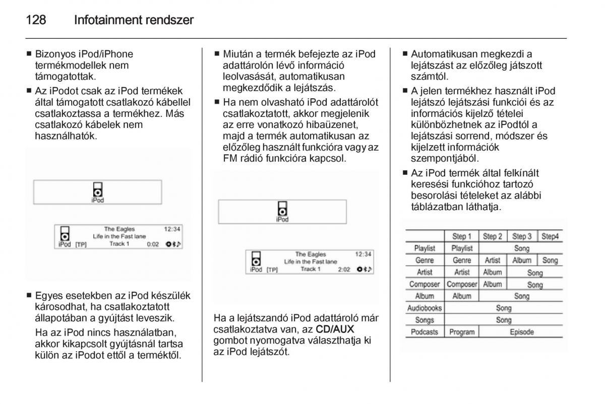 Chevrolet Spark M300 Kezelesi utmutato / page 130