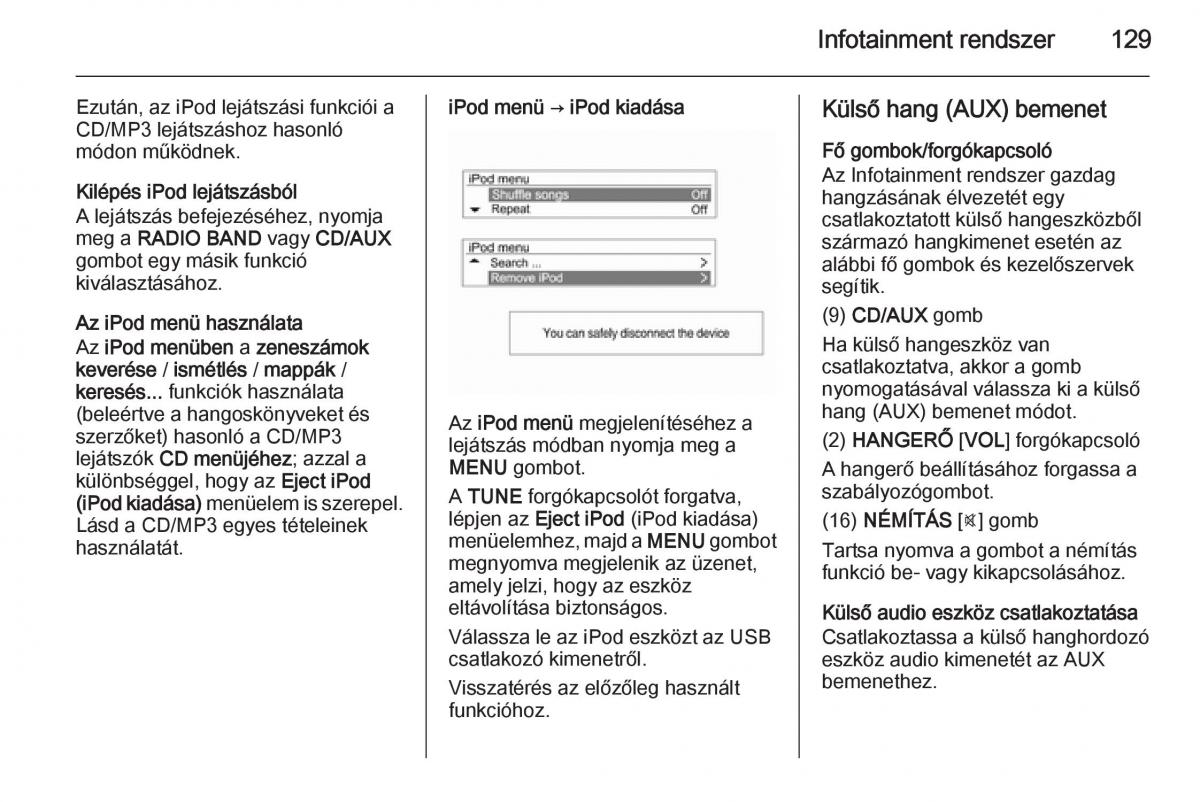 Chevrolet Spark M300 Kezelesi utmutato / page 131