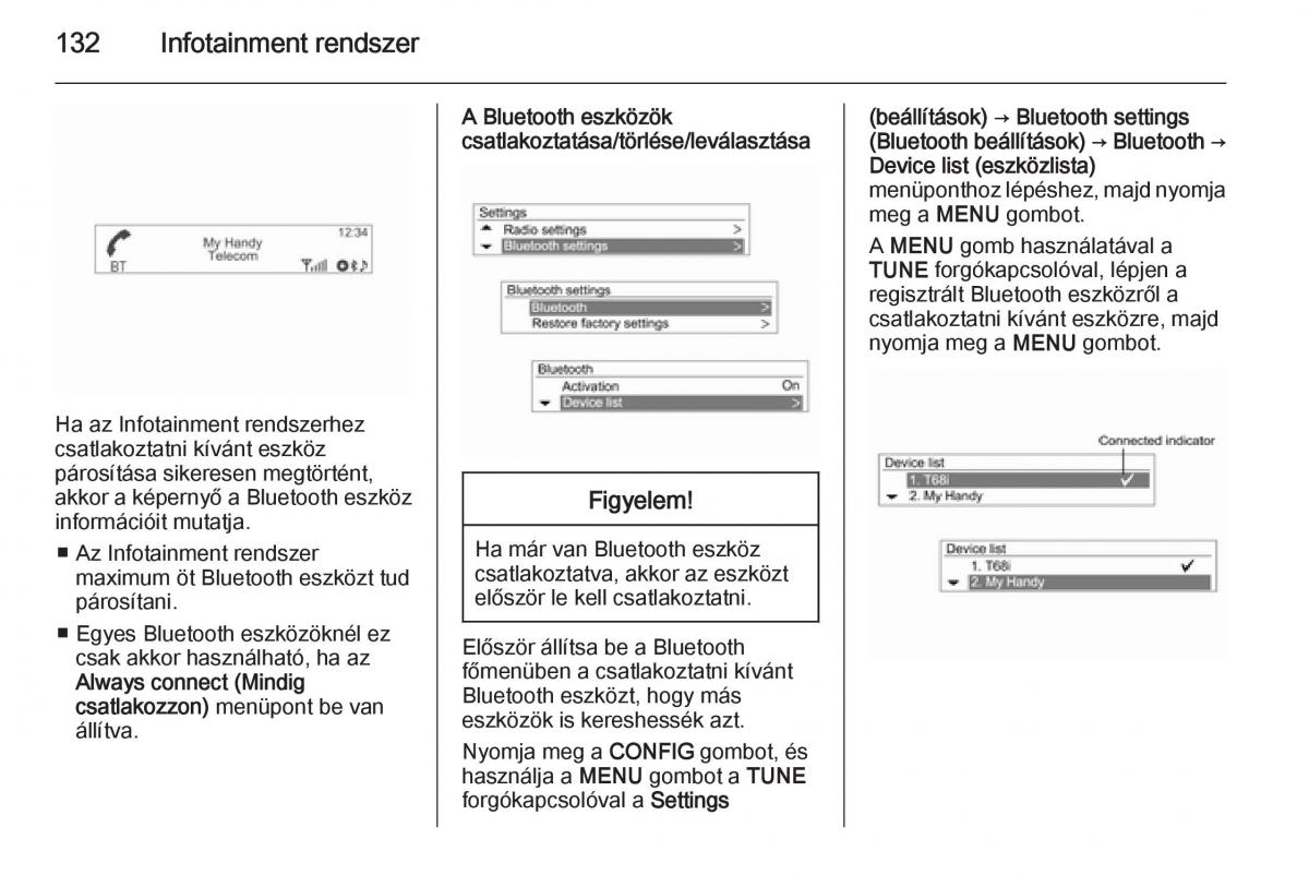 Chevrolet Spark M300 Kezelesi utmutato / page 134