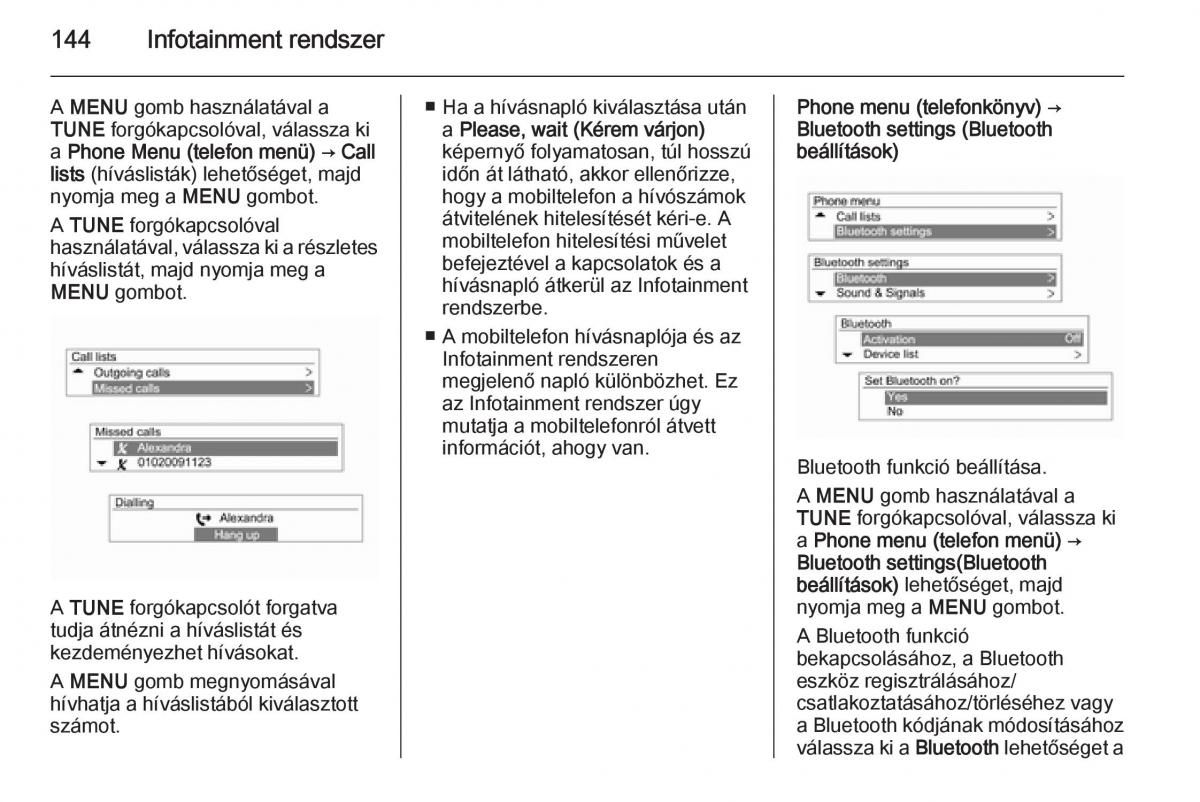 Chevrolet Spark M300 Kezelesi utmutato / page 146