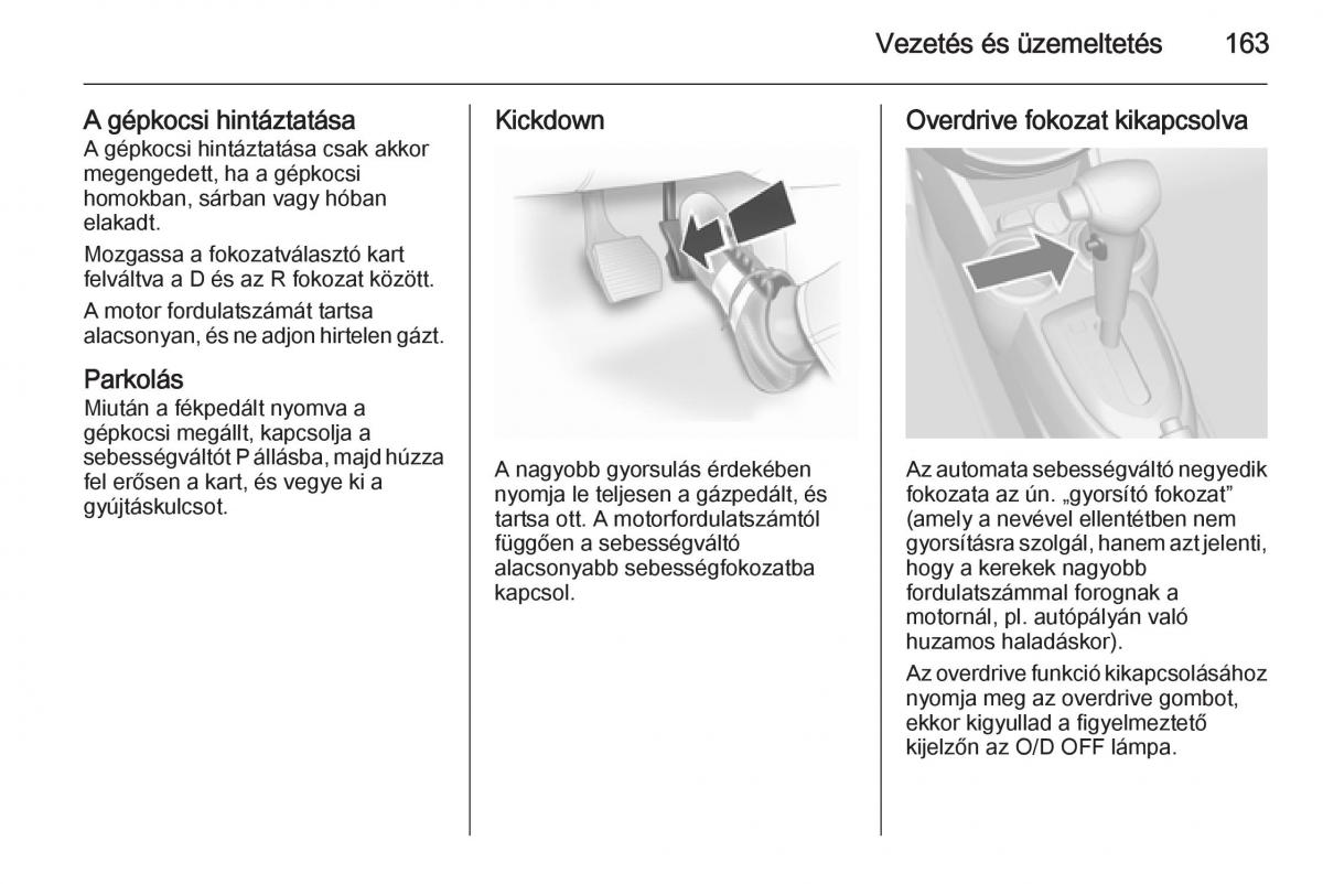 Chevrolet Spark M300 Kezelesi utmutato / page 165