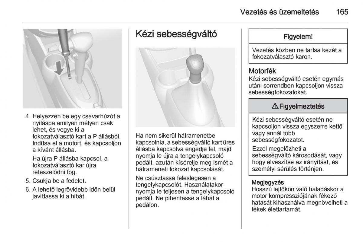 Chevrolet Spark M300 Kezelesi utmutato / page 167