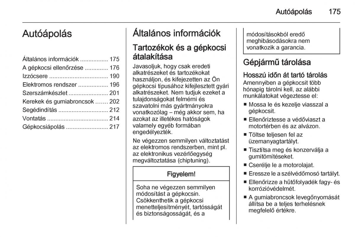 Chevrolet Spark M300 Kezelesi utmutato / page 177