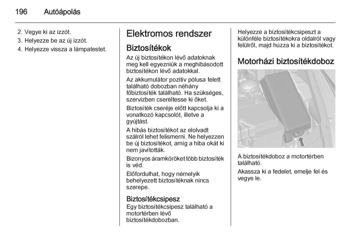 Chevrolet Spark M300 Kezelesi utmutato / page 198